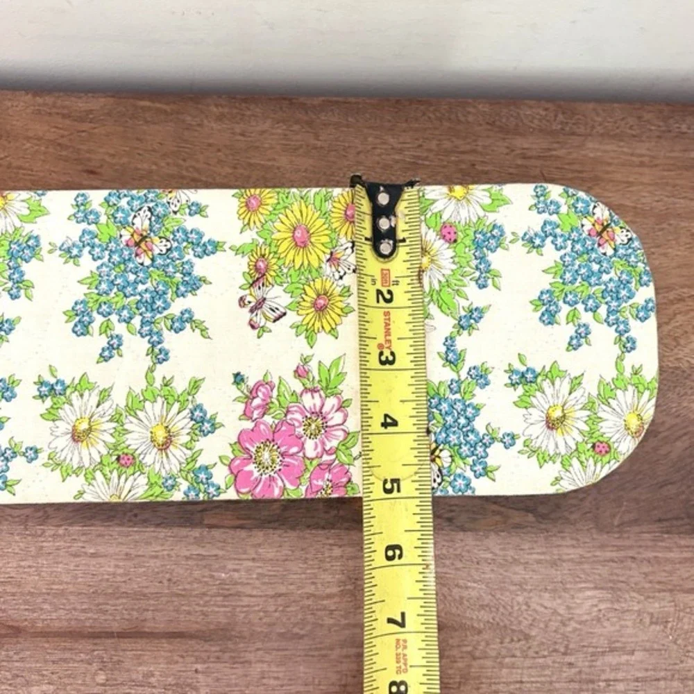 Vintage Floral Fabric Covered Trinket Box Vanity‎ Storage Lidded Cottagecore 14